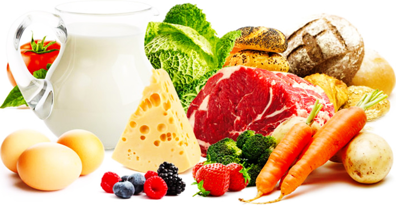 малюнок із зображенням продуктів для збалансованого харчування